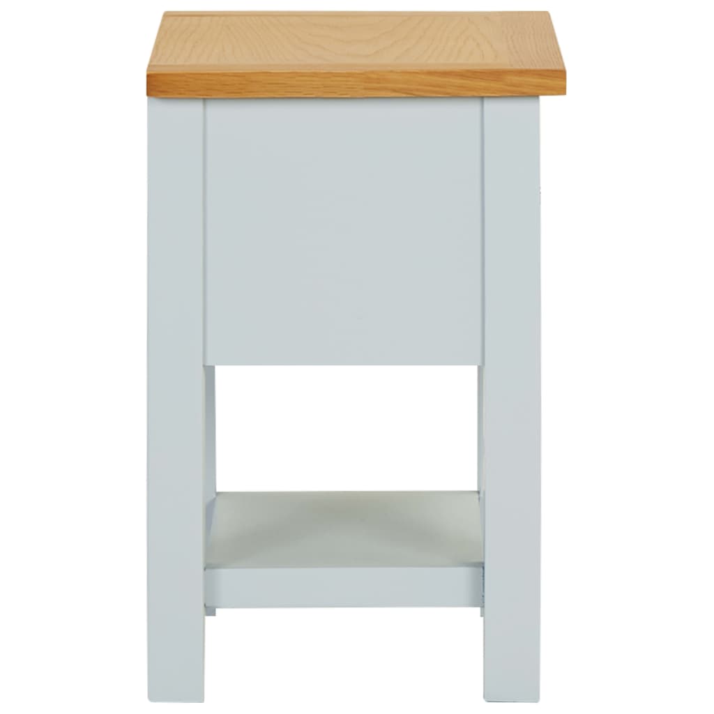 Mesita de noche de madera de roble maciza 36x30x47 cm - Imagen 4