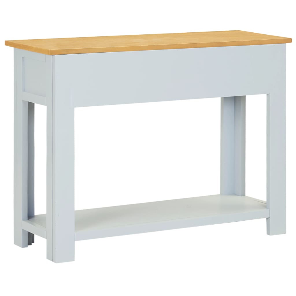 Mesa consola de madera maciza de roble 83x30x73 cm - Imagen 4