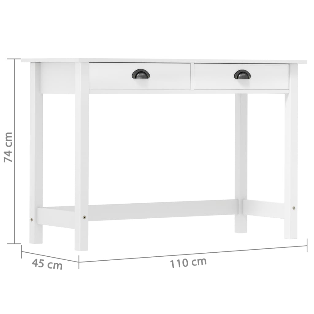 Mesa consola Hill con 2 cajones madera pino 110x45x74 cm - Imagen 7