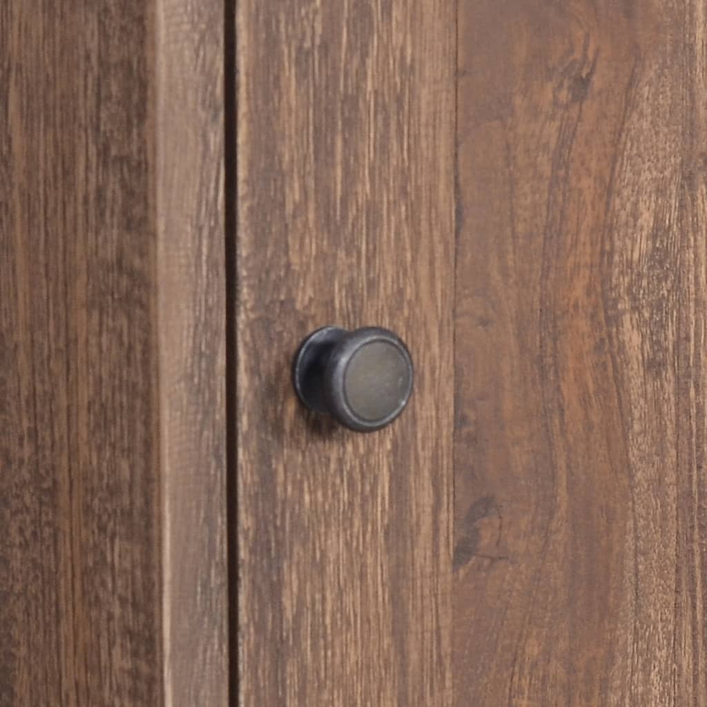 Mesita de noche de madera maciza de teca 40x30x53 cm - Imagen 6