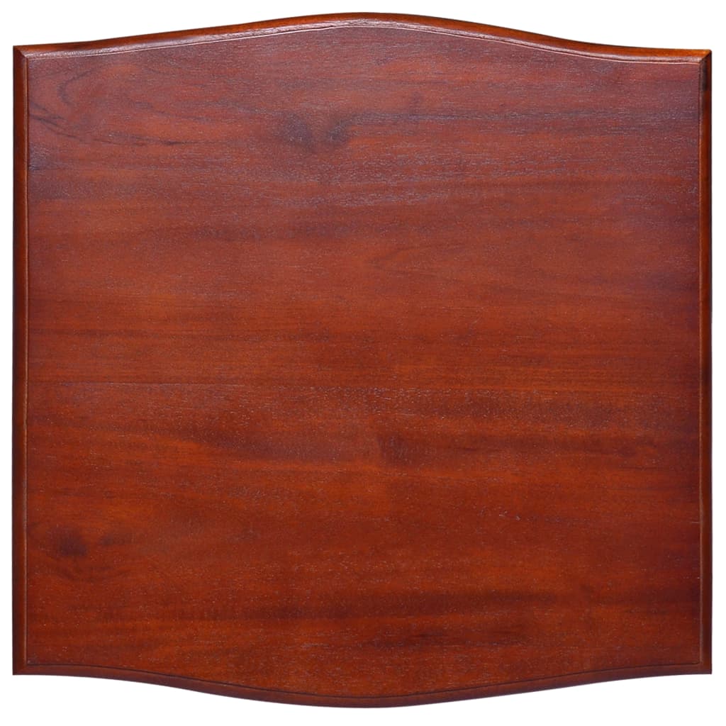 Mesita de noche clásica madera maciza de caoba marrón - Imagen 6