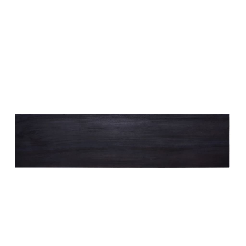Mesa consola de madera maciza de caoba negra 120x30x75 cm - Imagen 4