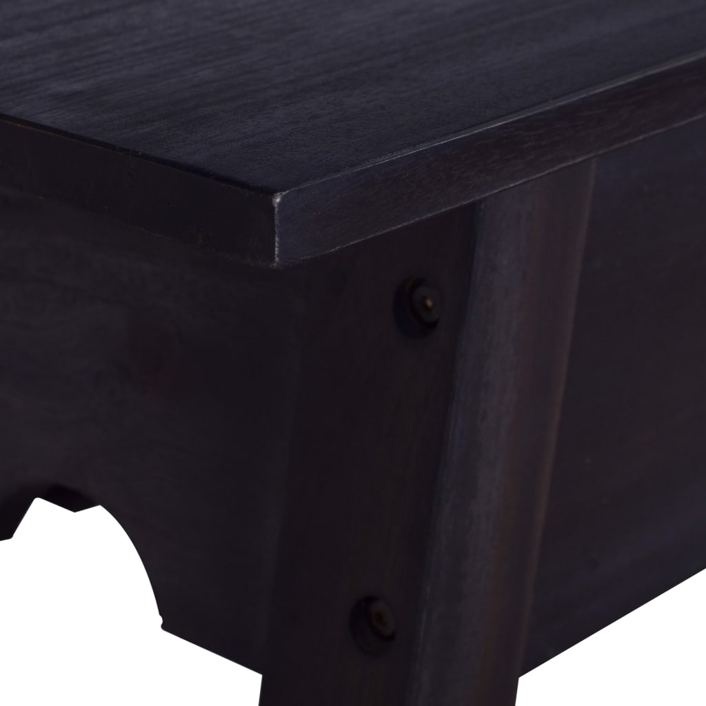 Mesa consola de madera maciza de caoba negra 120x30x75 cm - Imagen 5