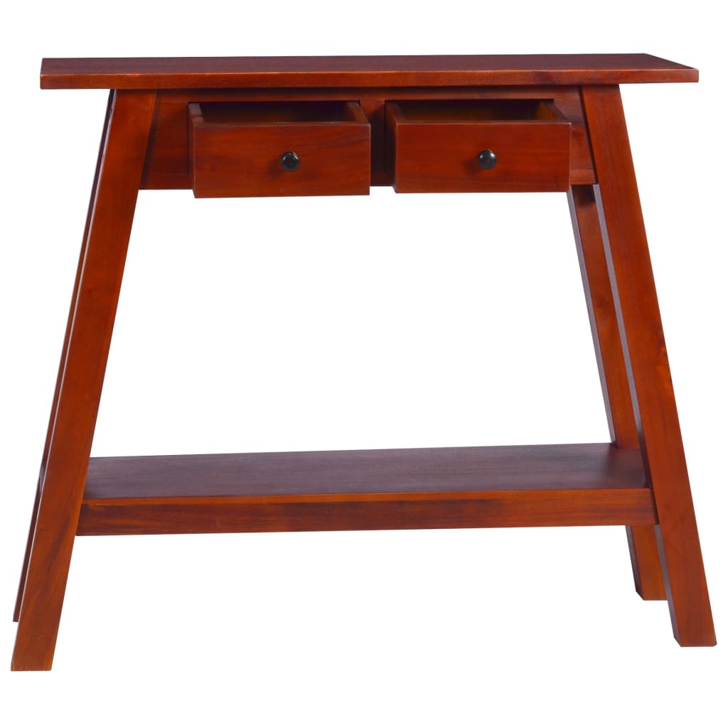 Mesa consola clásica de madera maciza caoba marrón 90x30x75cm - Imagen 2