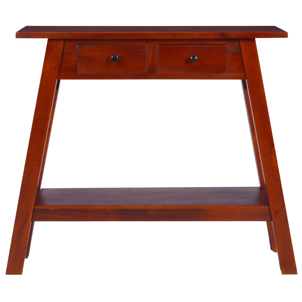 Mesa consola clásica de madera maciza caoba marrón 90x30x75cm - Imagen 3