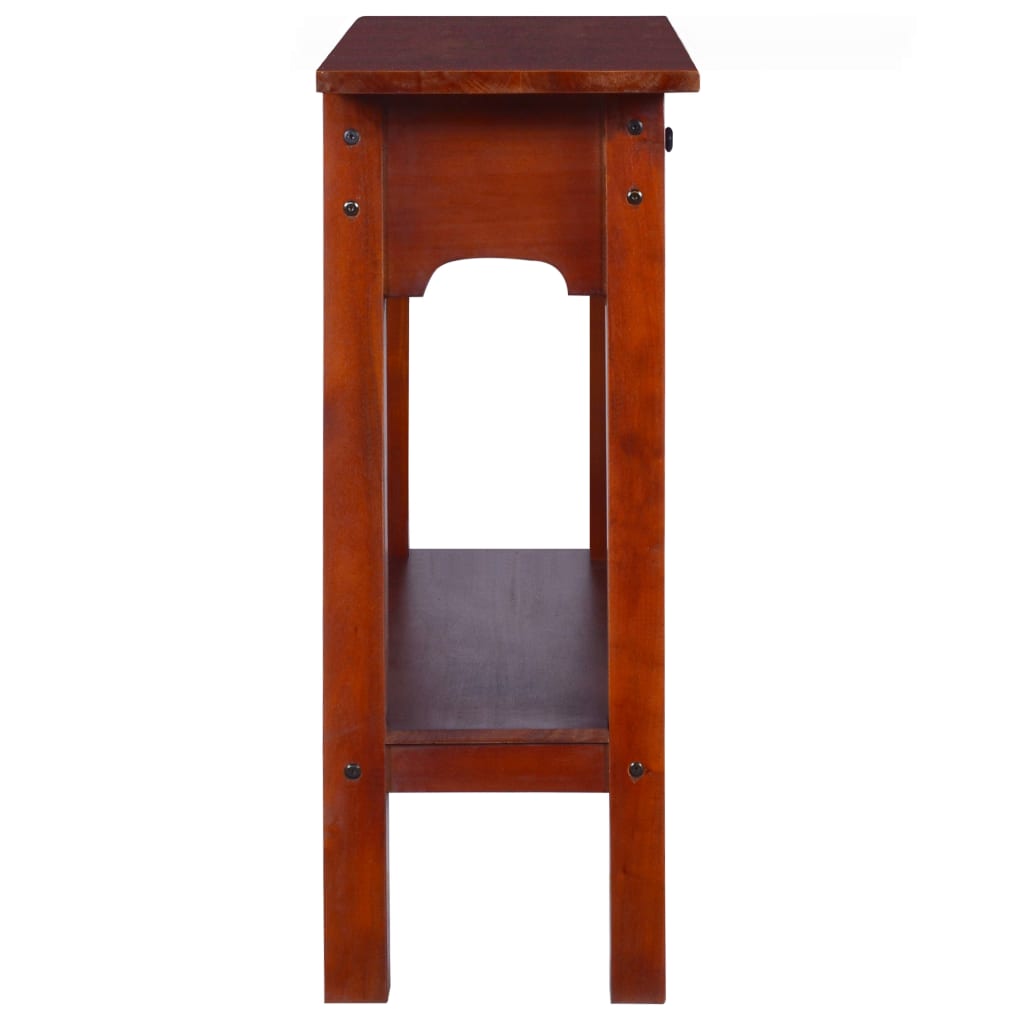 Mesa consola clásica de madera maciza caoba marrón 90x30x75cm - Imagen 4