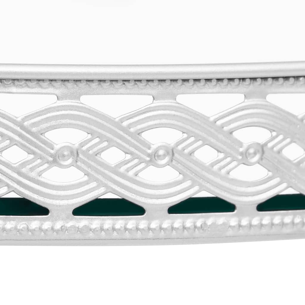 Mesa auxiliar vidrio plateado 40x40x41 cm - Imagen 4