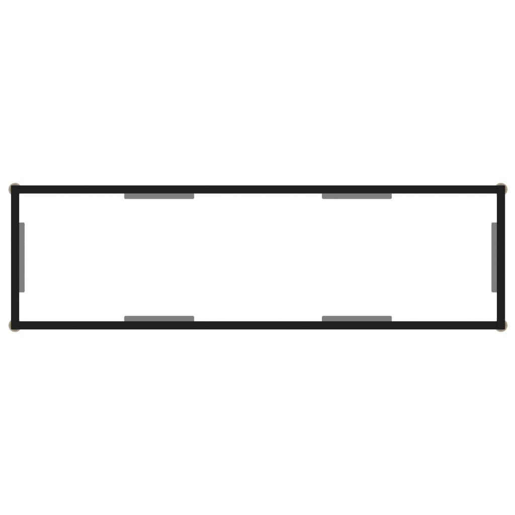 Mesa de consola transparente vidrio templado 120x35x75 cm - Imagen 4