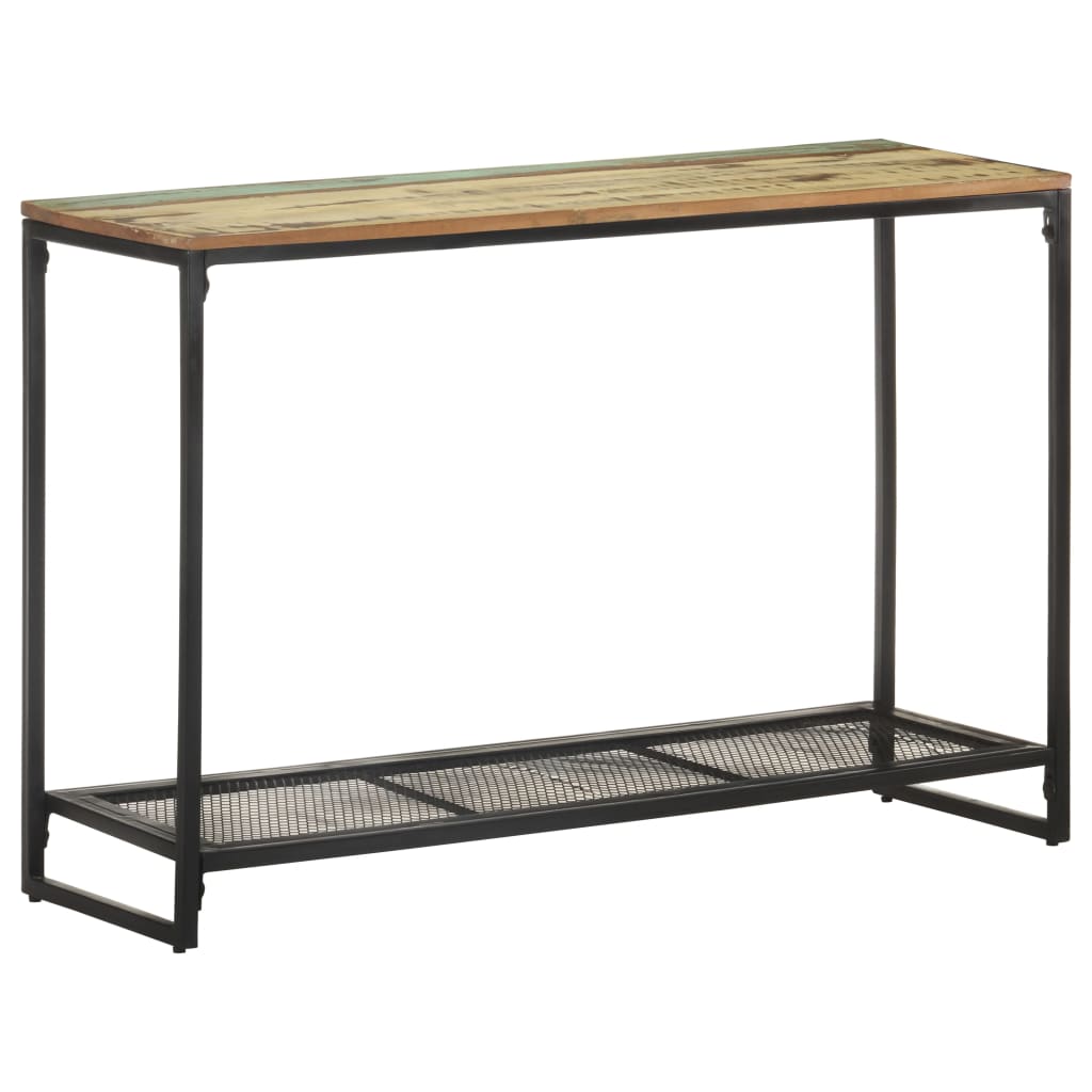 Mesa consola de madera maciza reciclada 110x35x75 cm - Imagen 7
