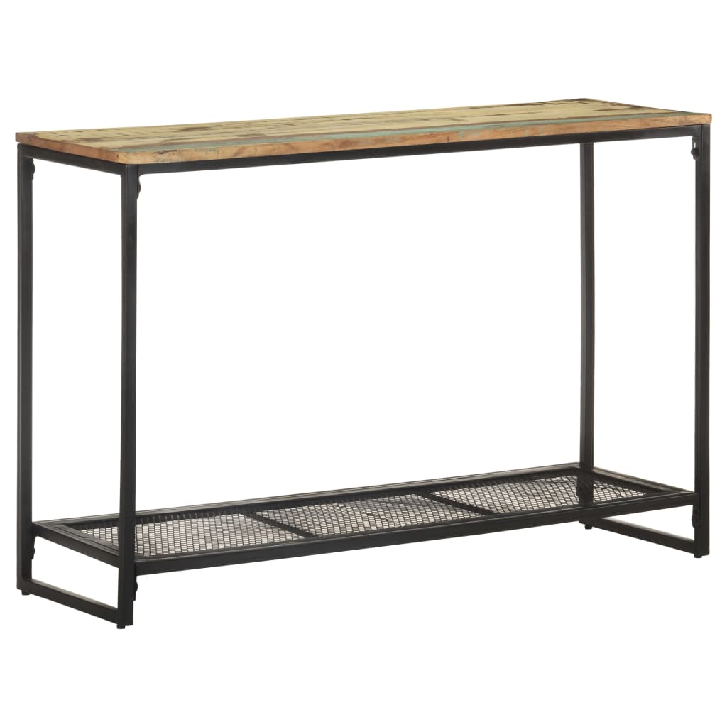 Mesa consola de madera maciza reciclada 110x35x75 cm - Imagen 8