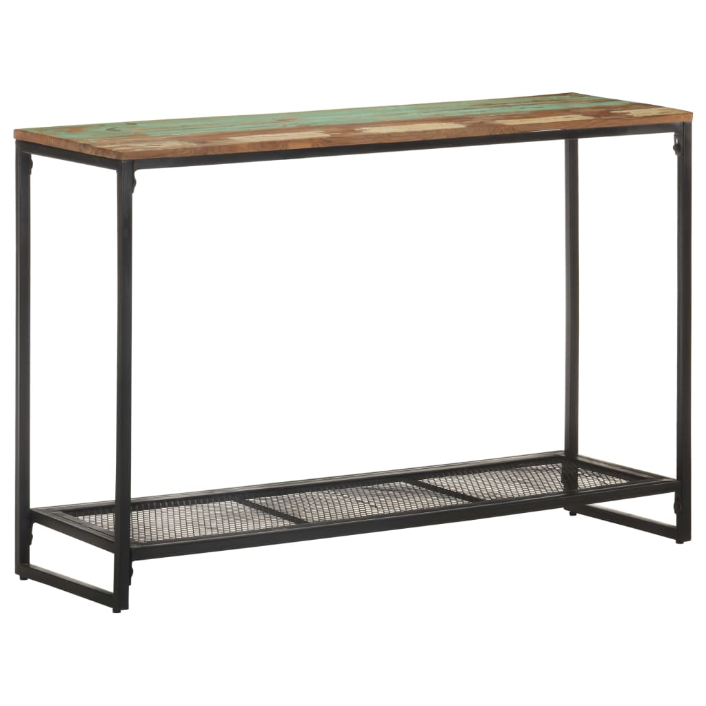 Mesa consola de madera maciza reciclada 110x35x75 cm - Imagen 10
