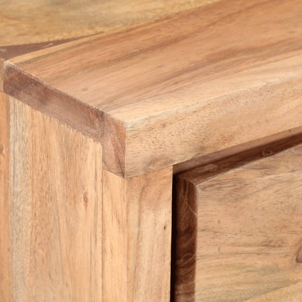 Mesa consola de madera de acacia bordes naturales 100x35x76 cm - Imagen 5