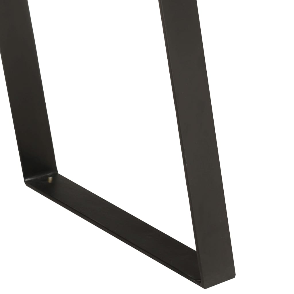 Mesa consola de madera de acacia bordes naturales 100x35x76 cm - Imagen 7