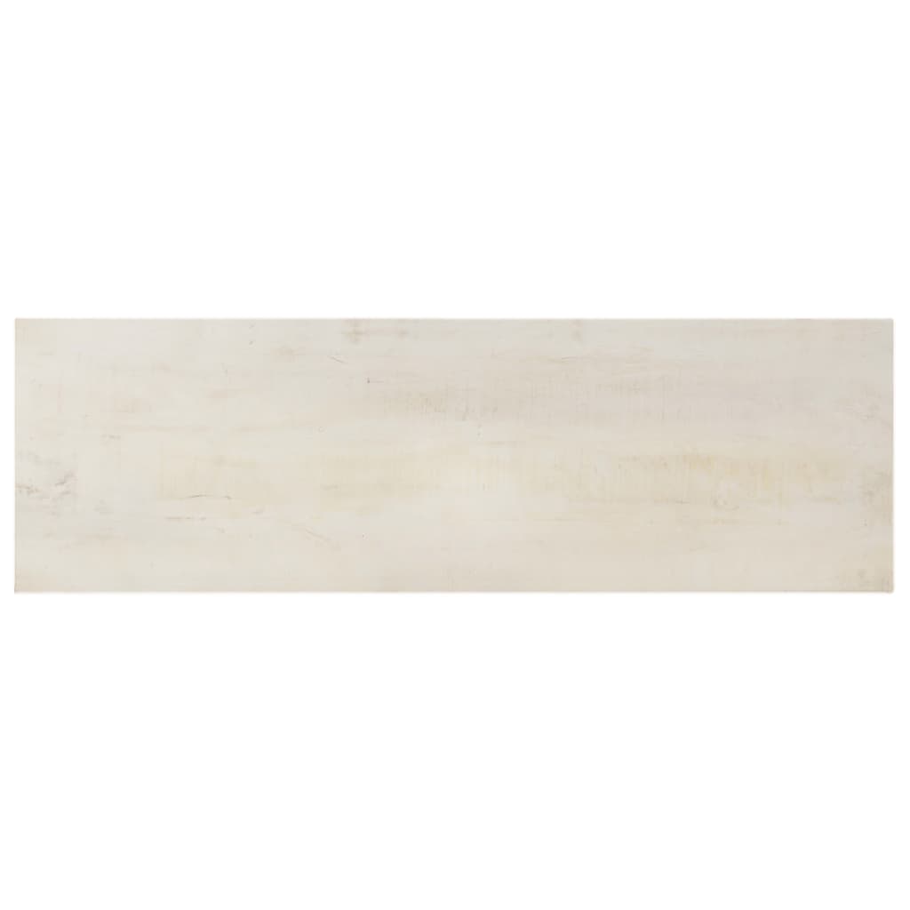 Mesa consola de madera de mango rugosa blanca 115x35x77 cm - Imagen 3