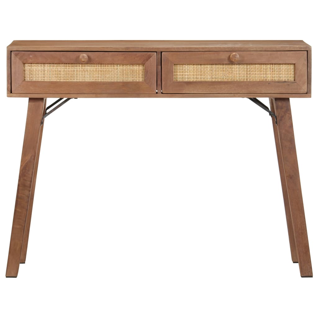 Mesa consola de madera maciza de mango 100x35x76 cm - Imagen 2