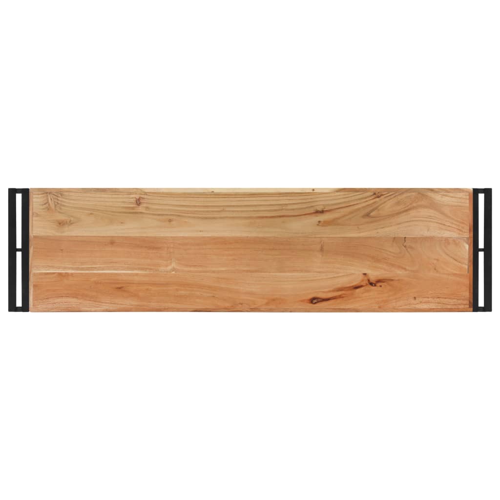Mesa consola de madera maciza de acacia 120x30x75 cm - Imagen 3