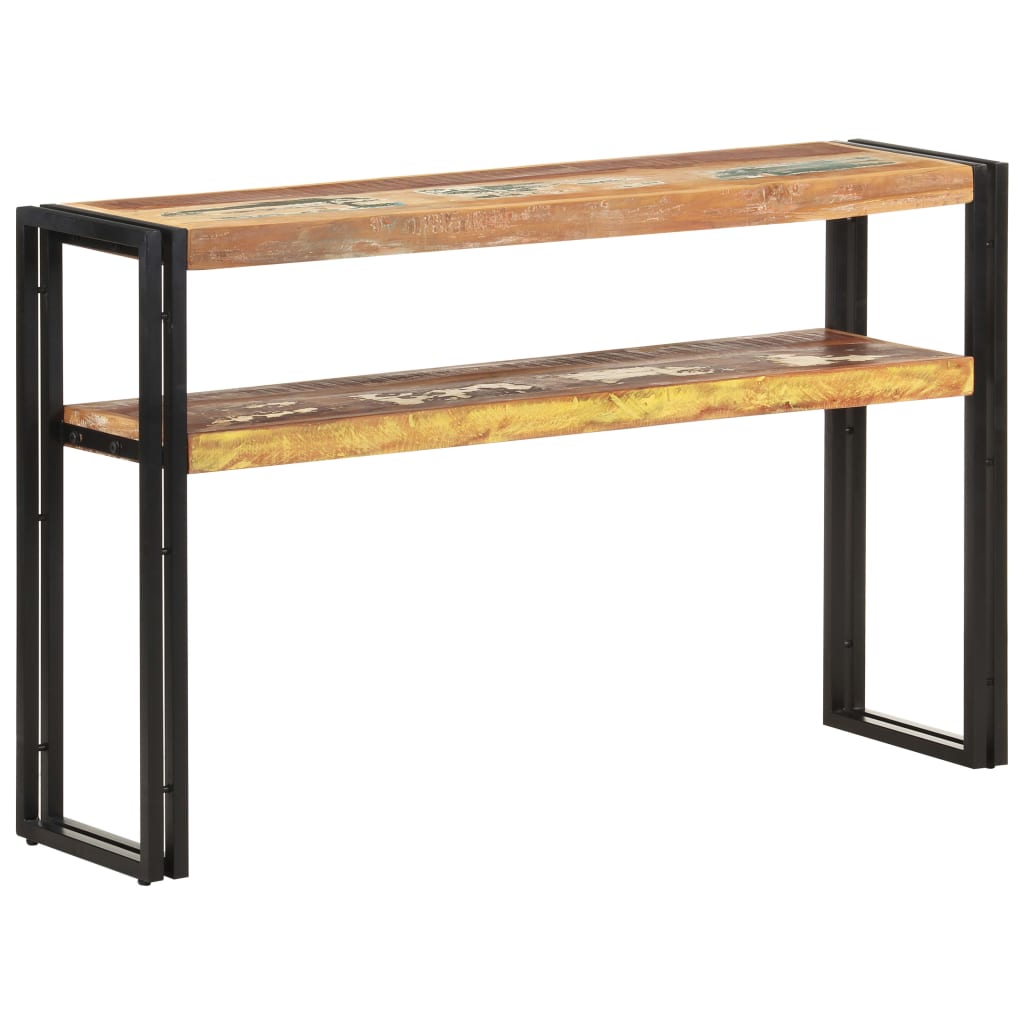 Mesa consola de madera maciza reciclada 120x30x75 cm - Imagen 8