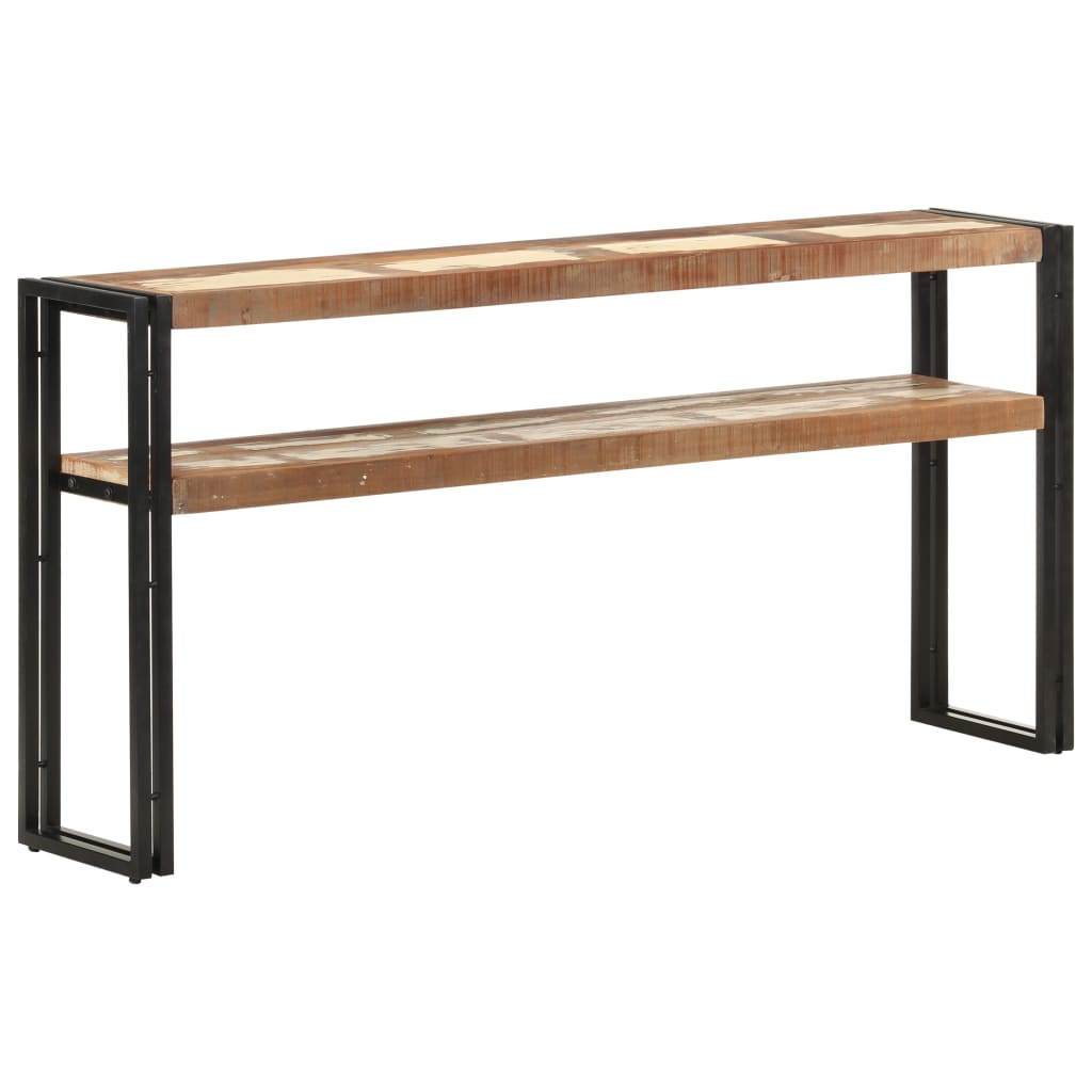 Mesa consola de madera maciza reciclada 150x30x75 cm - Imagen 9