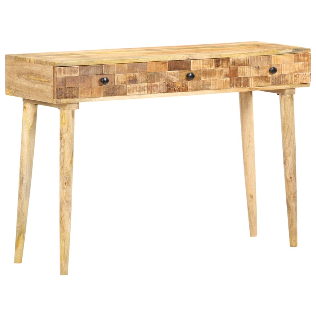 Mesa consola de madera maciza de mango 115x35x76 cm - Imagen 11