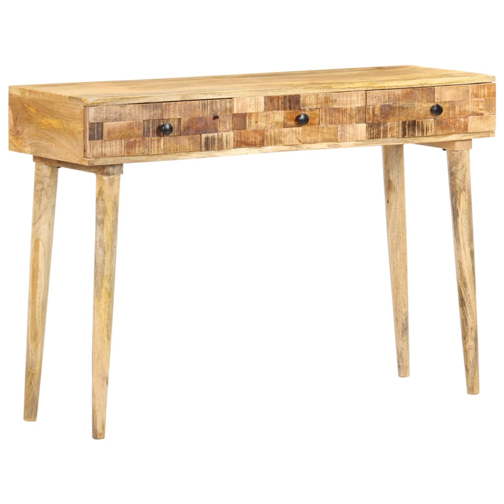 Mesa consola de madera maciza de mango 115x35x76 cm - Imagen 9