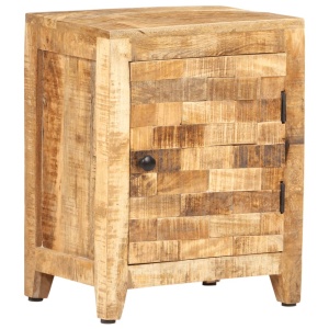 Mesita de noche de madera maciza de mango 40x30x50 cm