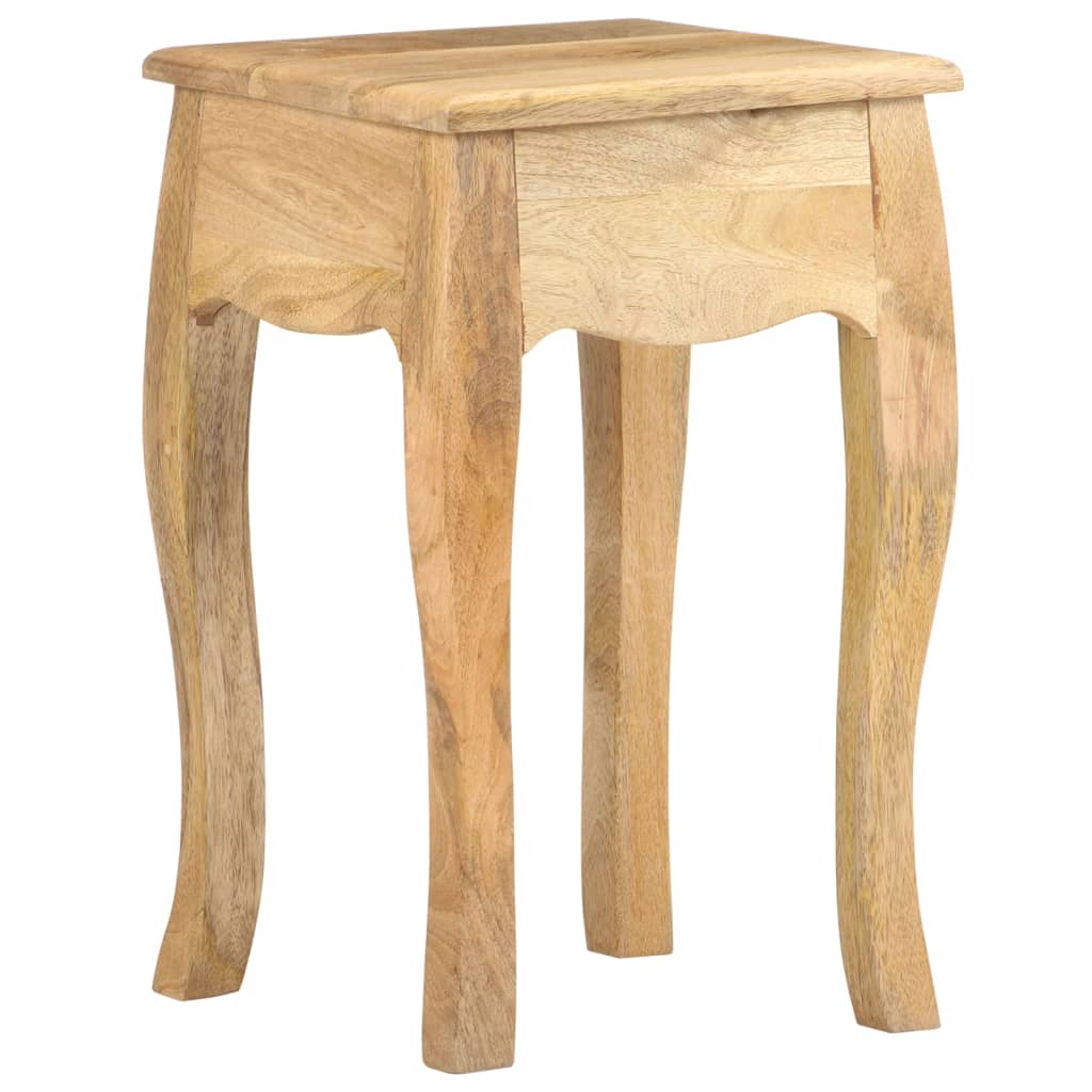 Mesita de noche de madera maciza de mango 28x28x46 cm - Imagen 4
