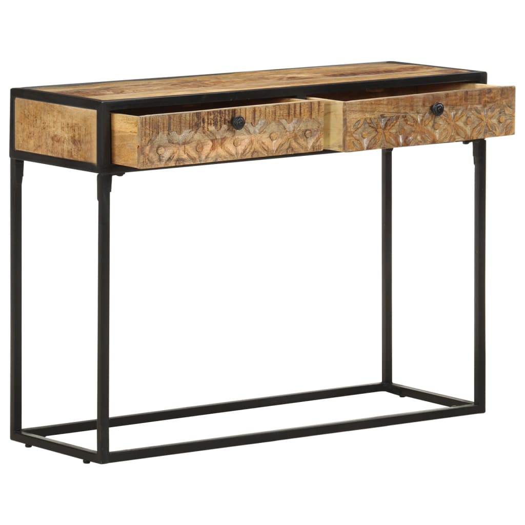 Mesa consola de madera maciza de mango 100x35x75 cm - Imagen 2