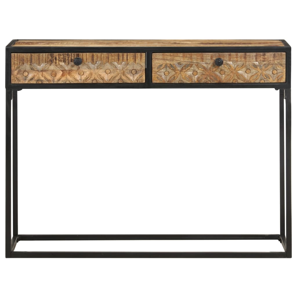 Mesa consola de madera maciza de mango 100x35x75 cm - Imagen 3