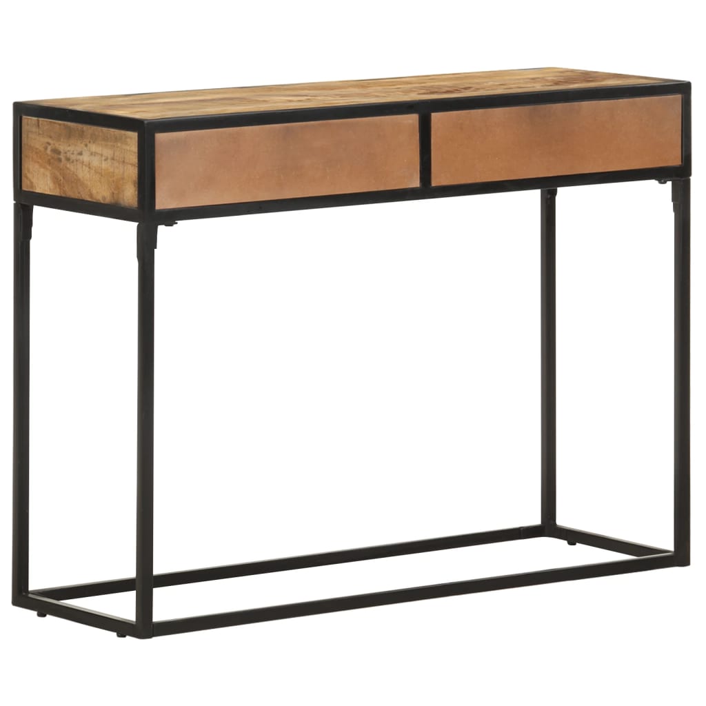 Mesa consola de madera maciza de mango 100x35x75 cm - Imagen 5