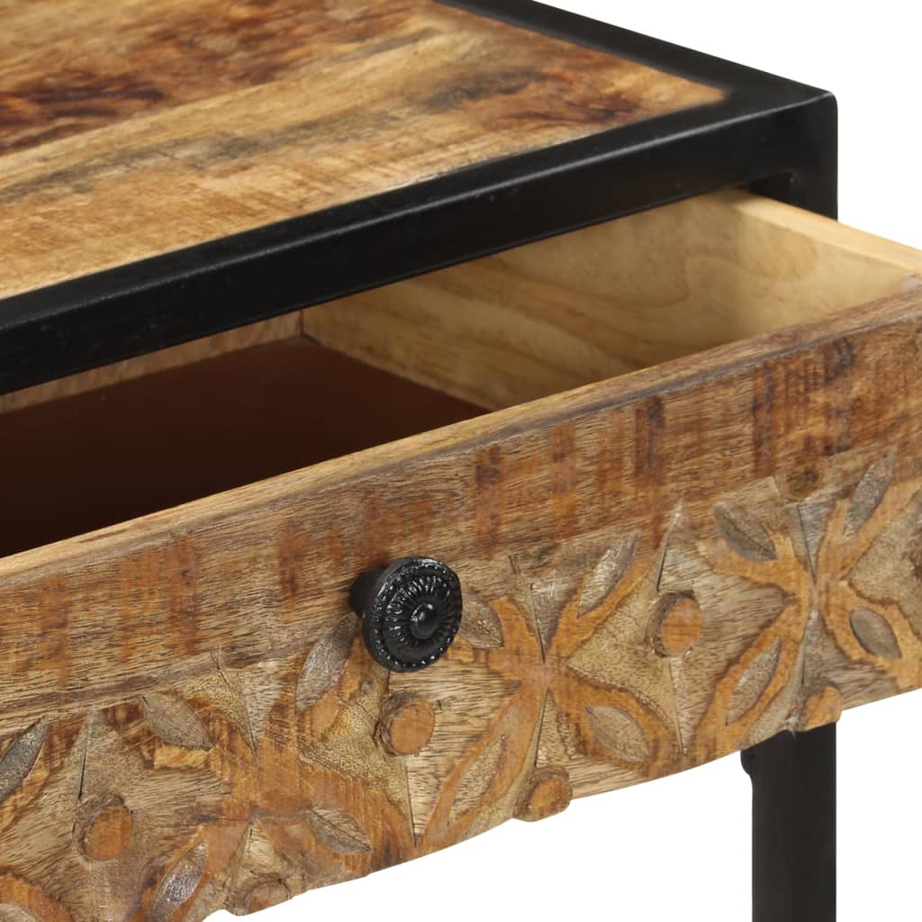 Mesa consola de madera maciza de mango 100x35x75 cm - Imagen 6