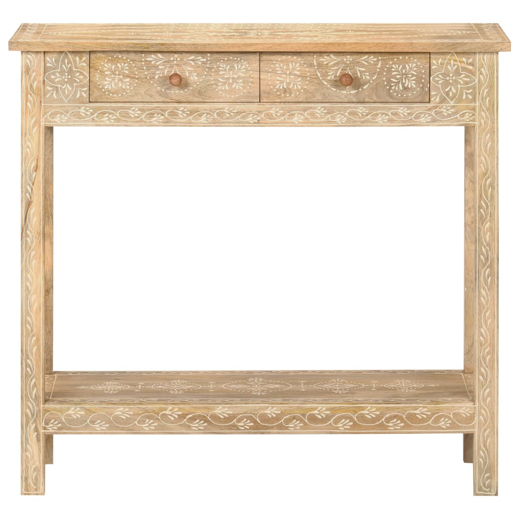 Mesa consola de madera maciza de mango 80x35x74 cm - Imagen 2