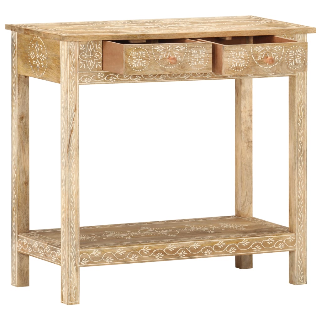 Mesa consola de madera maciza de mango 80x35x74 cm - Imagen 3