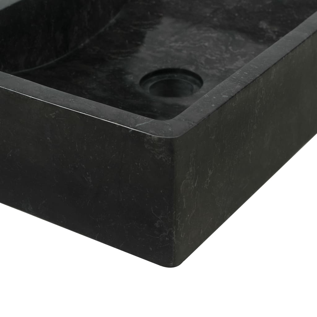Mueble tocador madera teca maciza con lavabo de mármol negro - Imagen 7
