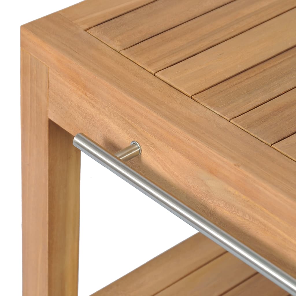 Mueble tocador madera teca maciza con lavabos de mármol negro - Imagen 7