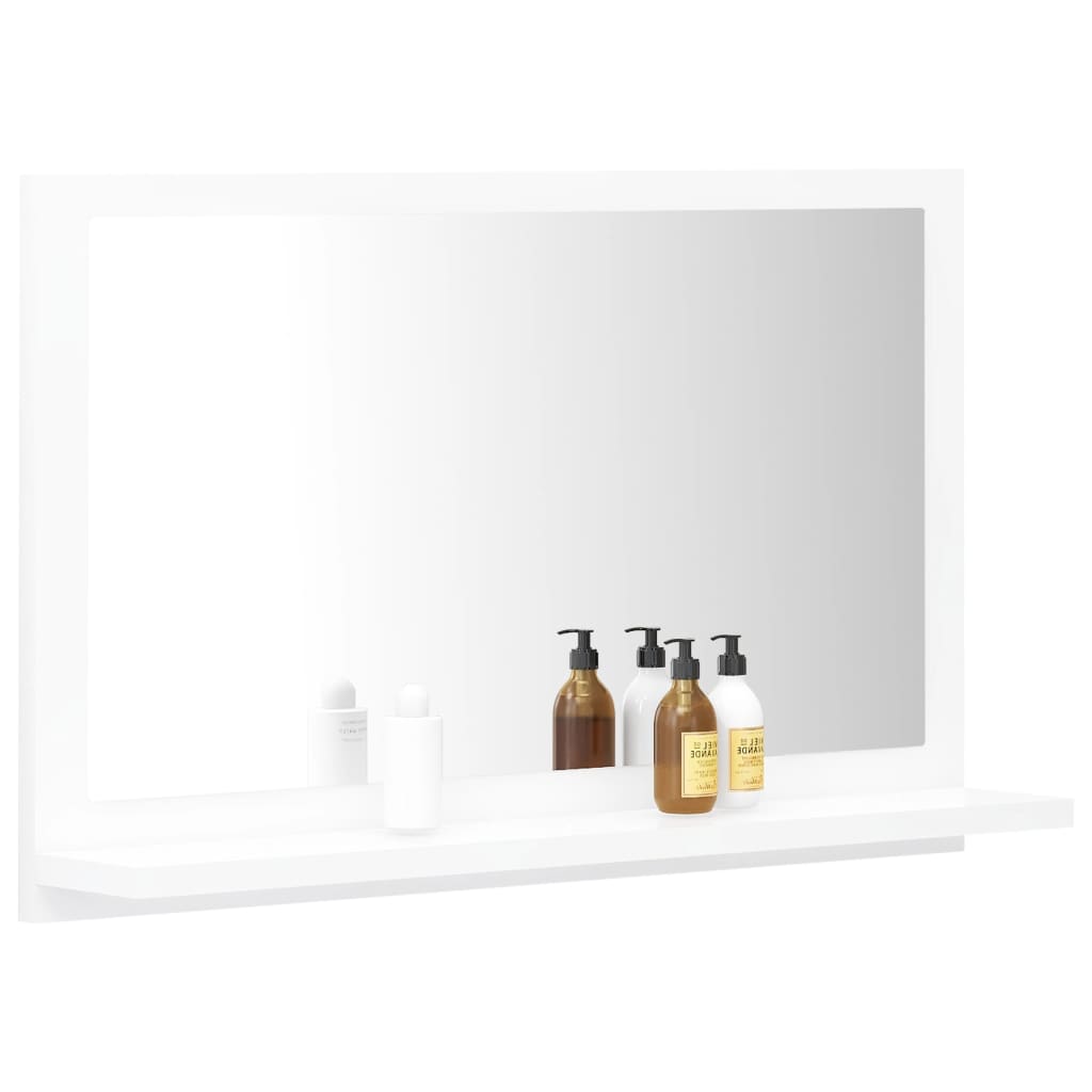 Espejo de baño madera contrachapada blanco 60x10,5x37 cm - Imagen 4