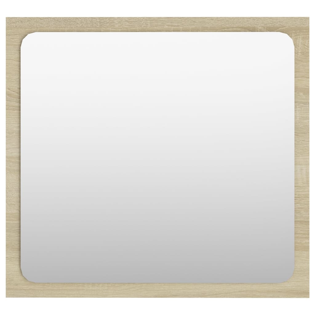 Espejo de baño madera contrachapada color roble 40x1,5x37 cm - Imagen 2