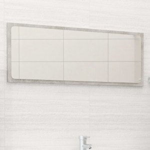Espejo de baño madera contrachapada gris hormigón 90x1,5x37 cm