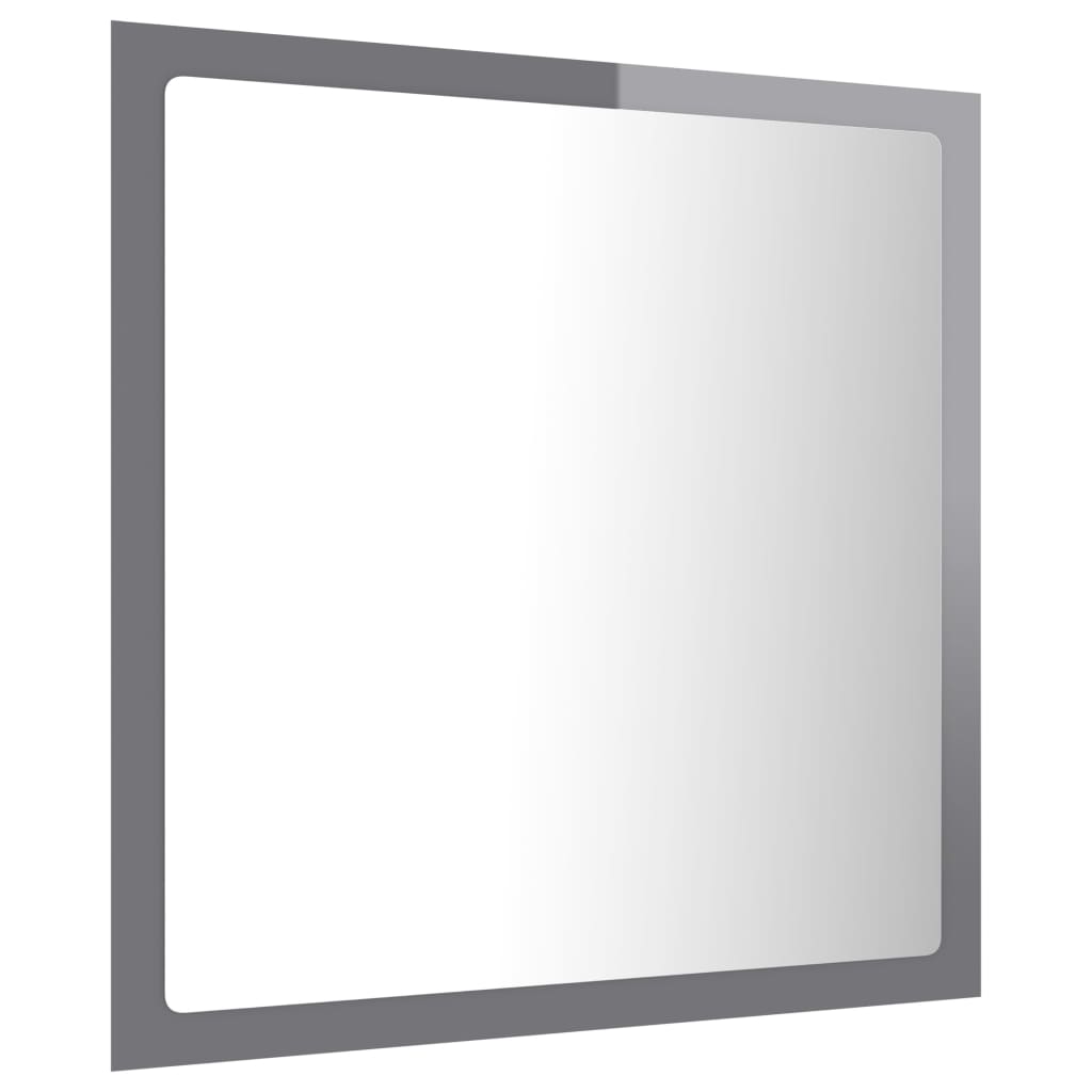 Espejo de baño madera contrachapada gris brillo 40x8,5x37 cm - Imagen 7