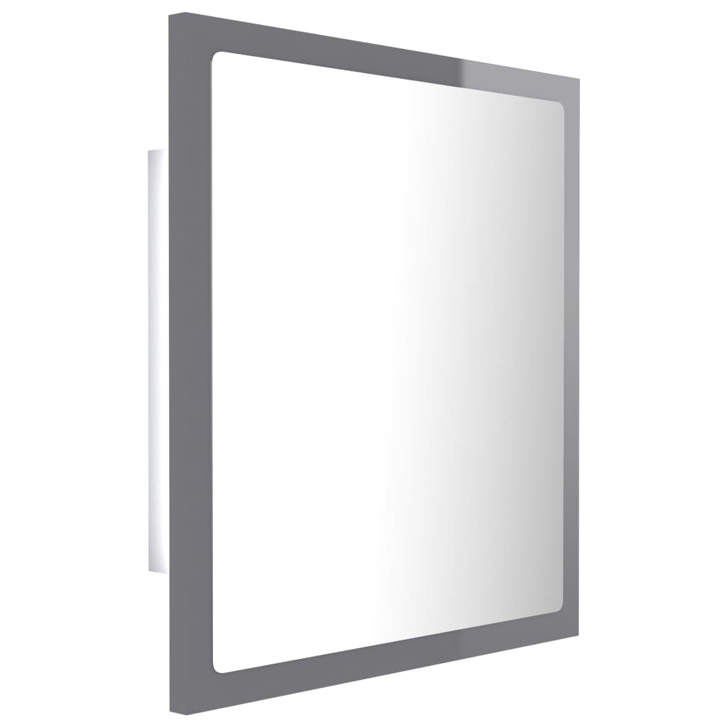 Espejo de baño madera contrachapada gris brillo 40x8,5x37 cm - Imagen 8