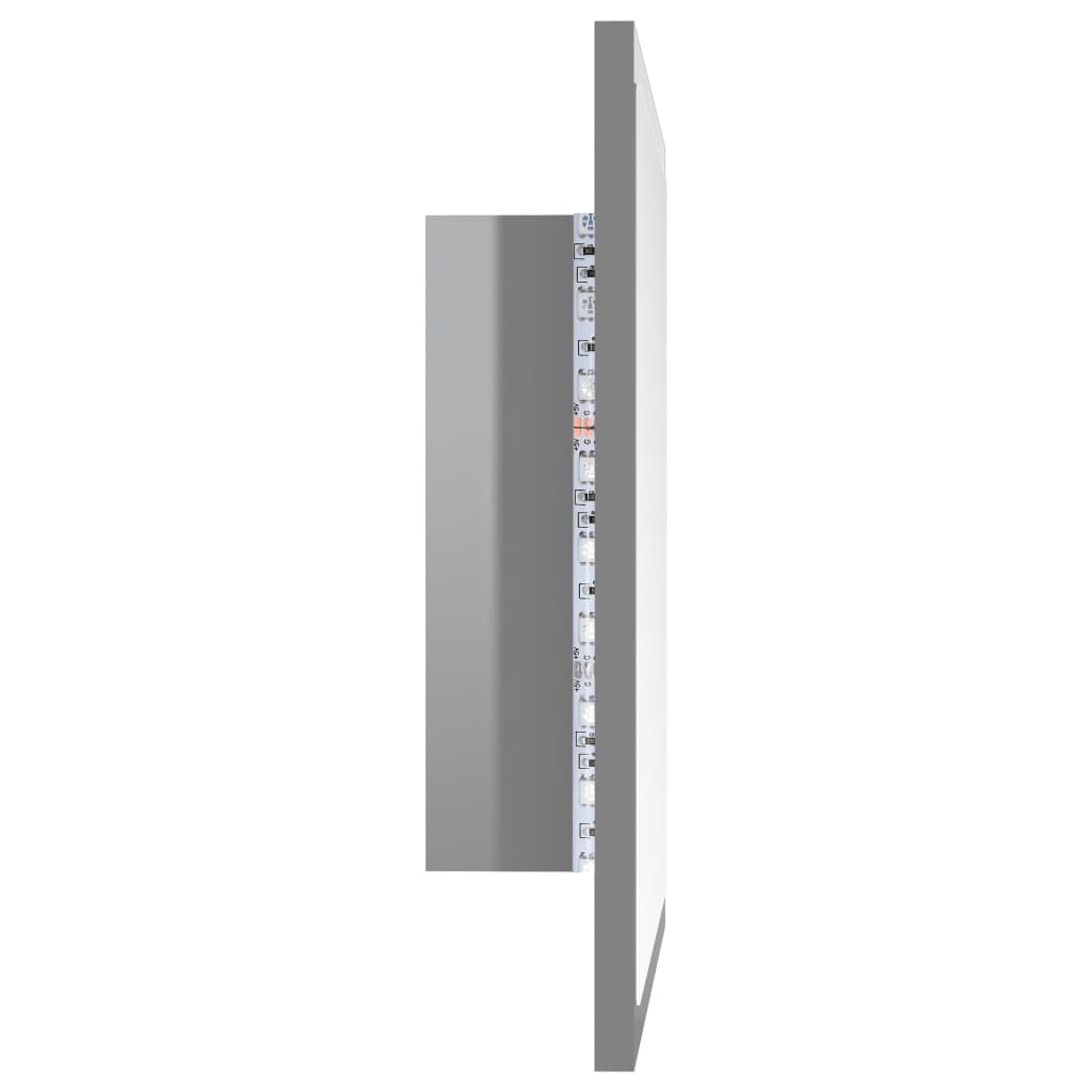 Espejo de baño madera contrachapada gris brillo 40x8,5x37 cm - Imagen 9