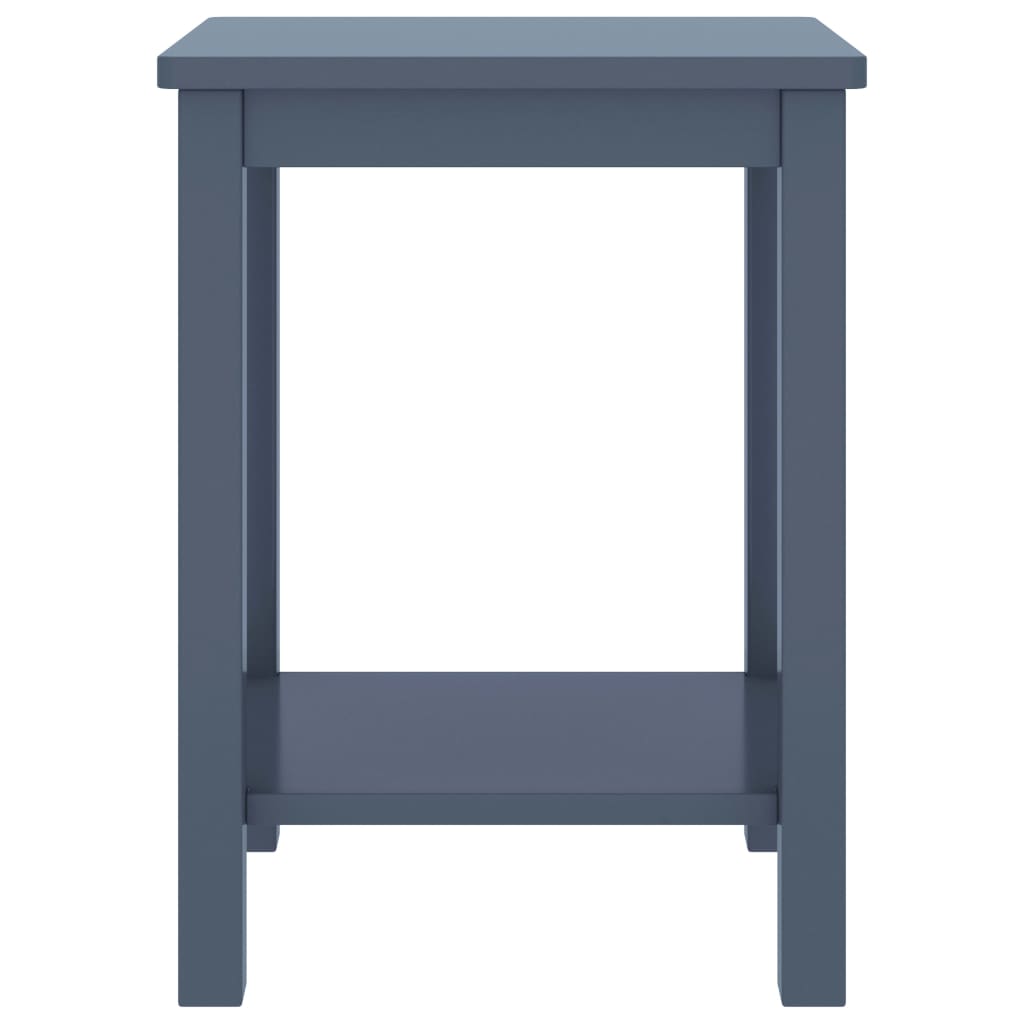 Mesita de noche madera maciza de mango gris claro 40x30x50 cm - Imagen 2