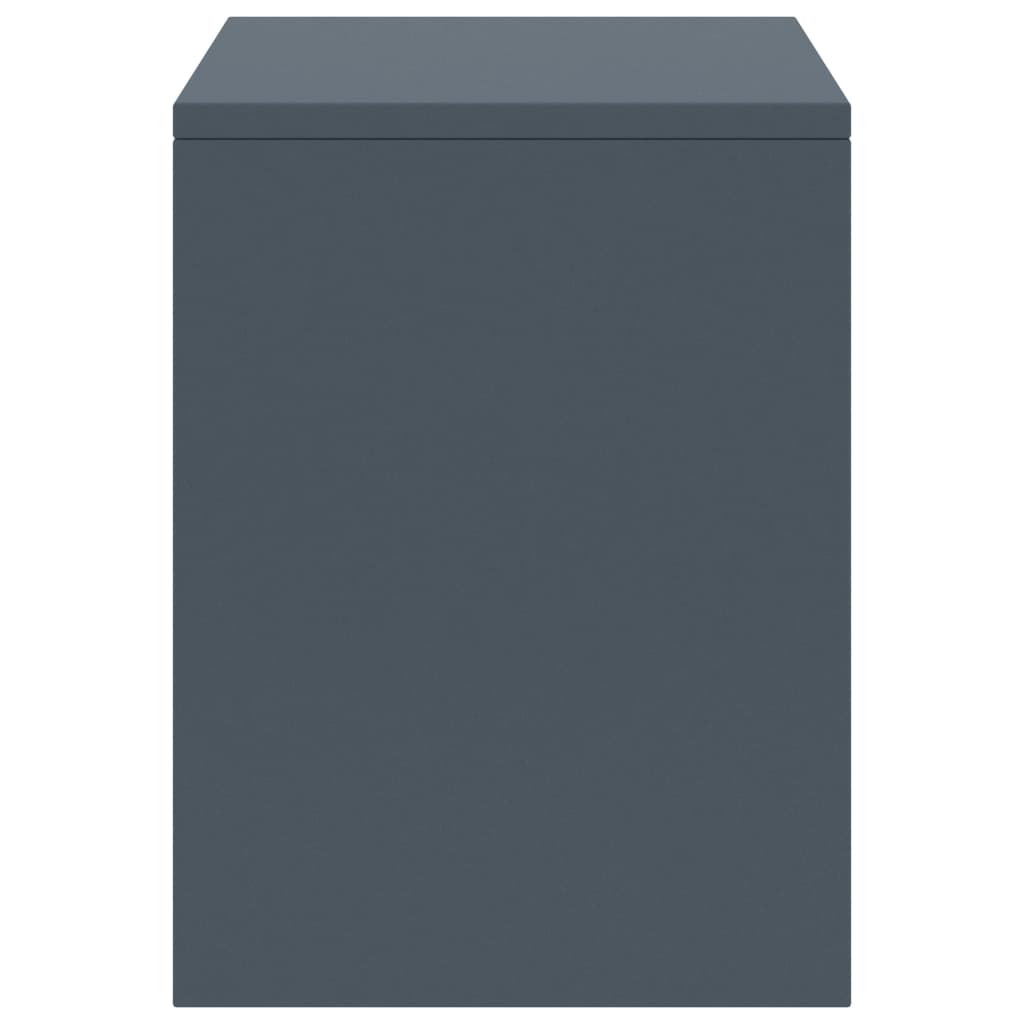 Mesita de noche madera maciza de mango gris claro 35x30x40 cm - Imagen 3