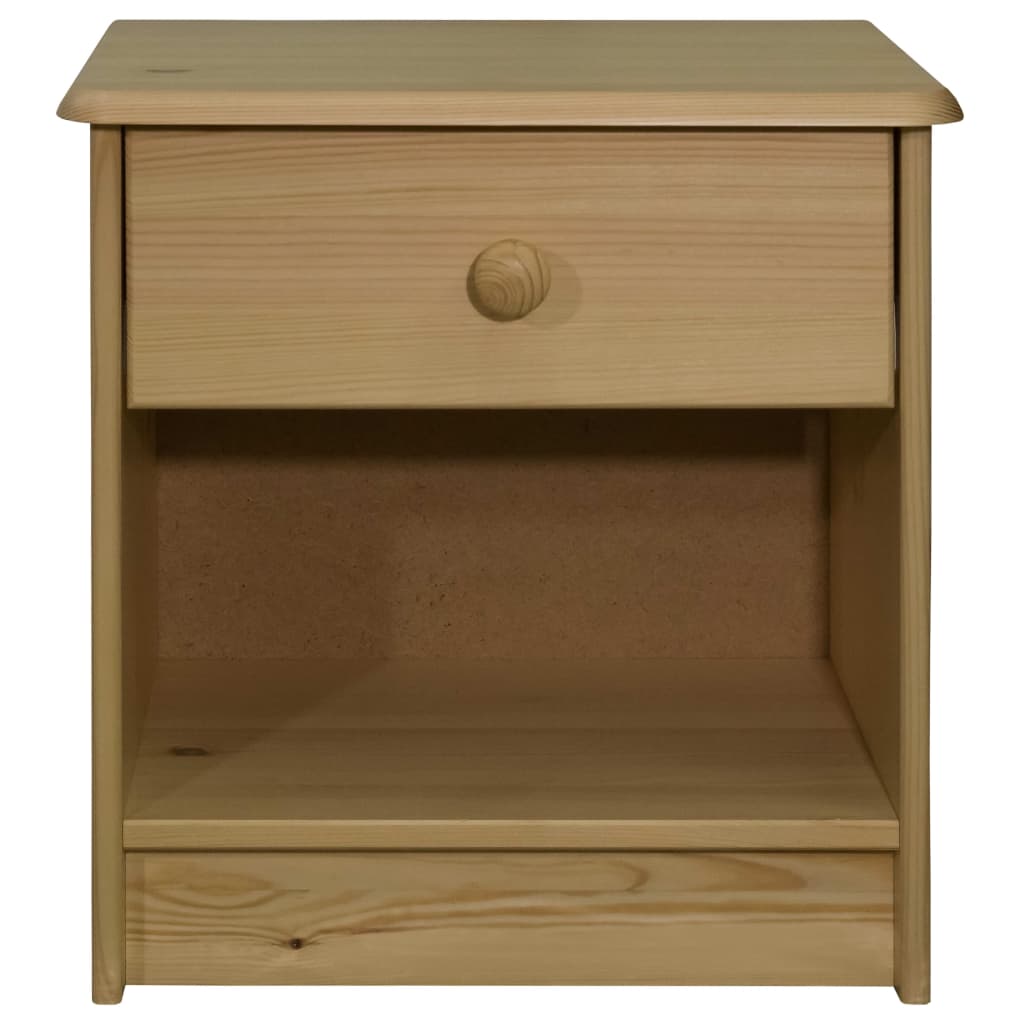 Mesita de noche de madera maciza de pino 41x30x42 cm - Imagen 2
