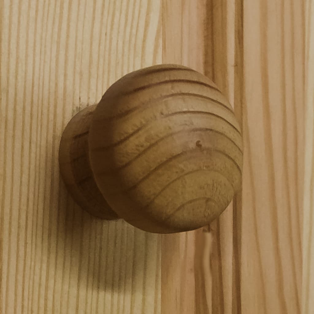 Mesita de noche de madera maciza de pino 41x30x42 cm - Imagen 4