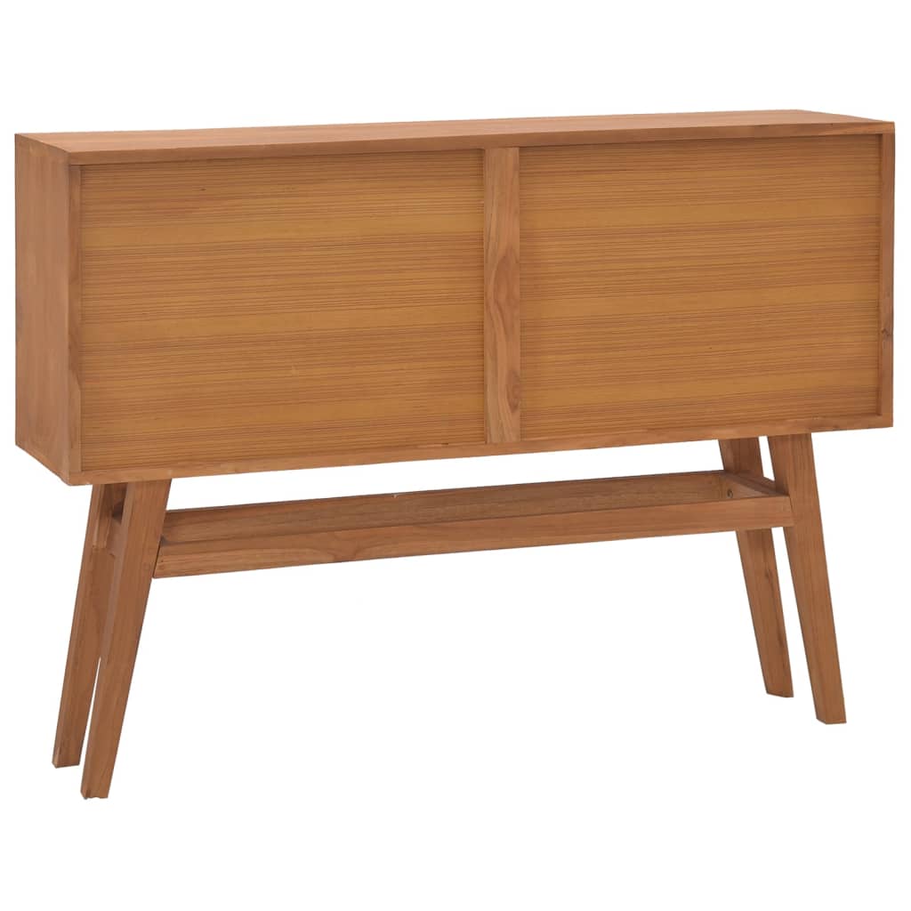 Mesa consola de madera maciza de teca 110x30x79 cm - Imagen 5