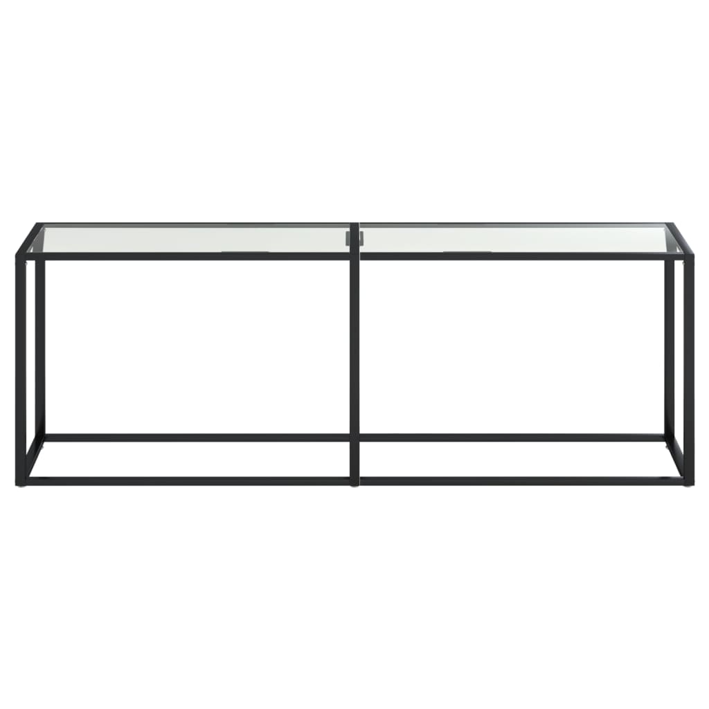 Mesa consola vidrio templado transparente 220x35x75,5 cm - Imagen 3