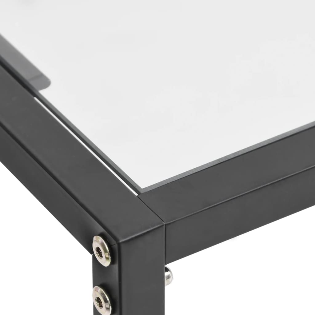 Mesa consola vidrio templado transparente 220x35x75,5 cm - Imagen 5