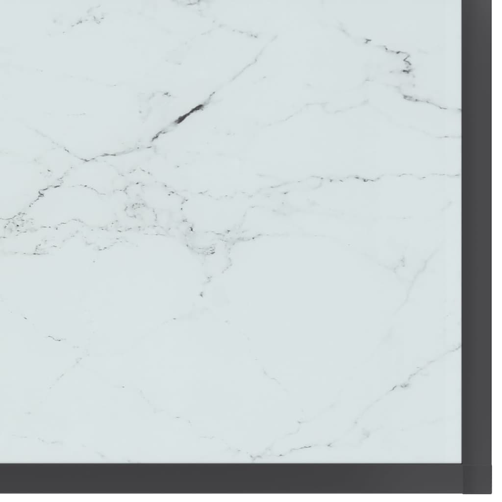 Mesa consola vidrio templado blanco 200x35x75,5 cm - Imagen 7