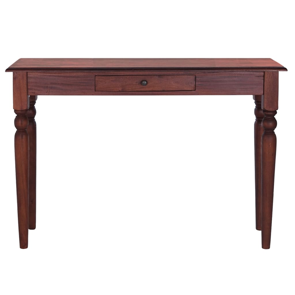 Mesa consola clásica de madera maciza caoba marrón 110x30x75cm - Imagen 2