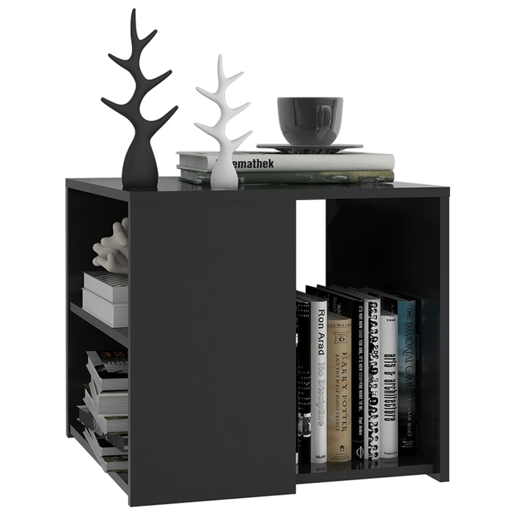 Mesa auxiliar madera contrachapada gris 50x50x45 cm - Imagen 3